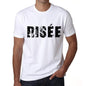 Mens Tee Shirt Vintage T Shirt Risée X-Small White - White / Xs - Casual