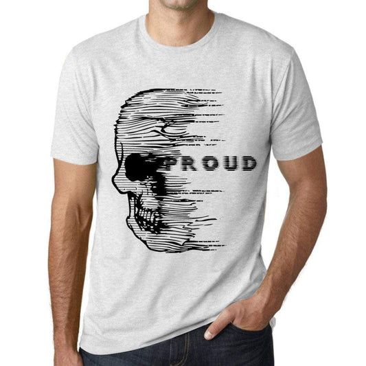 Mens Vintage Tee Shirt Graphic T Shirt Anxiety Skull Proud Vintage White - Vintage White / Xs / Cotton - T-Shirt