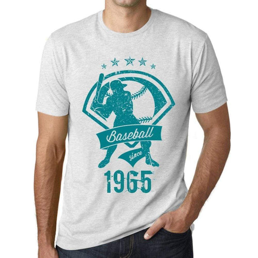 Mens Vintage Tee Shirt Graphic T Shirt Baseball Since 1965 Vintage White - Vintage White / Xs / Cotton - T-Shirt