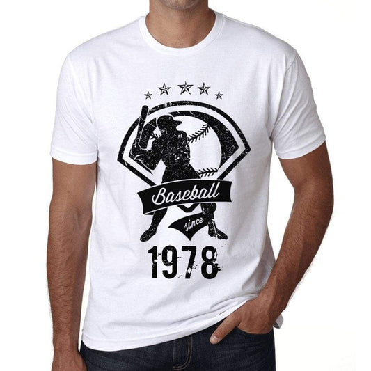 Mens Vintage Tee Shirt Graphic T Shirt Baseball Since 1978 White - White / Xs / Cotton - T-Shirt