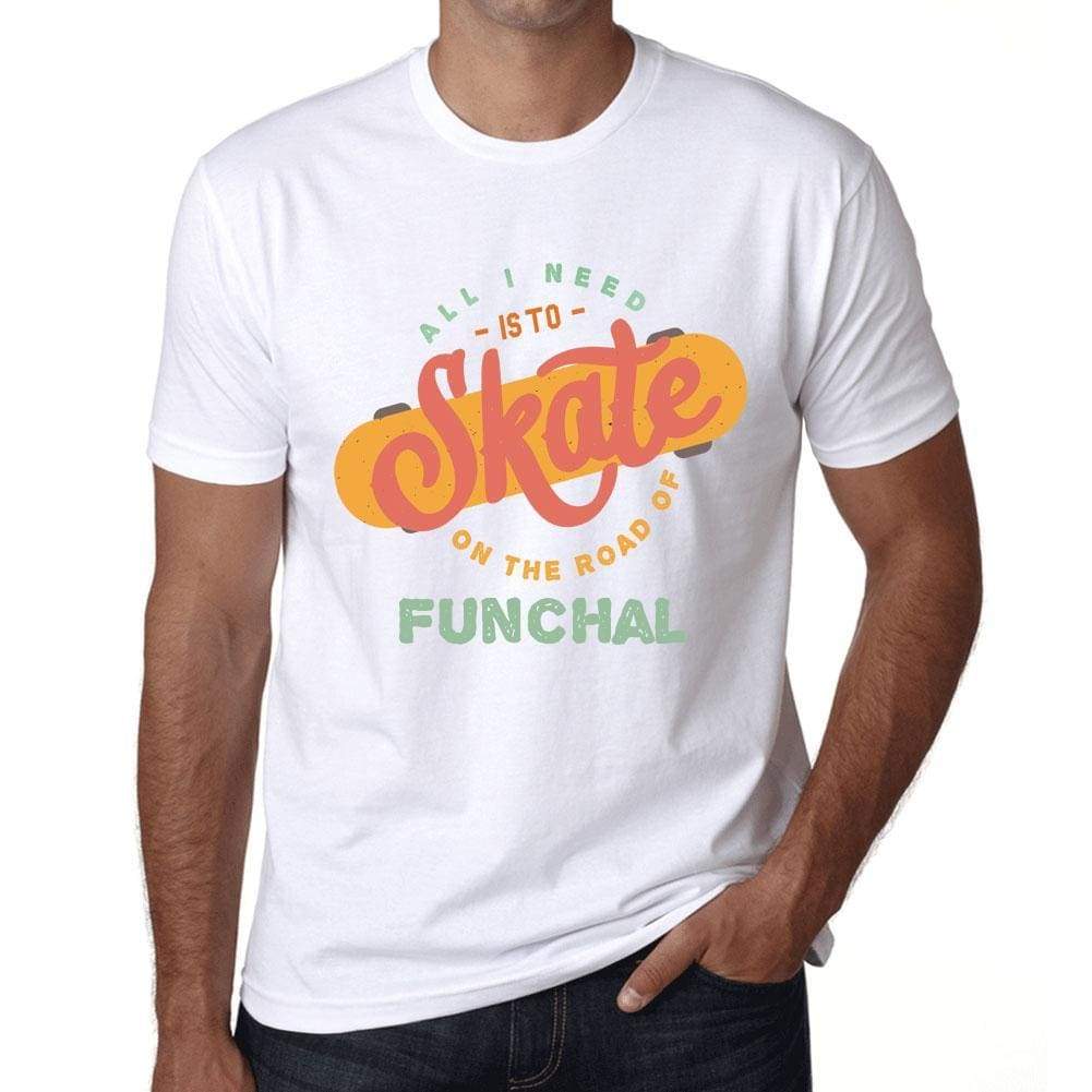 Mens Vintage Tee Shirt Graphic T Shirt Funchal White - White / Xs / Cotton - T-Shirt
