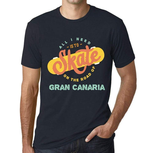 Mens Vintage Tee Shirt Graphic T Shirt Gran Canaria Navy - Navy / Xs / Cotton - T-Shirt