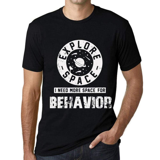 Mens Vintage Tee Shirt Graphic T Shirt I Need More Space For Behavior Deep Black White Text - Deep Black / Xs / Cotton - T-Shirt