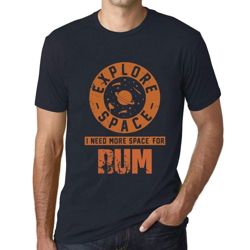 Mens Vintage Tee Shirt Graphic T Shirt I Need More Space For Rum Navy - Navy / Xs / Cotton - T-Shirt