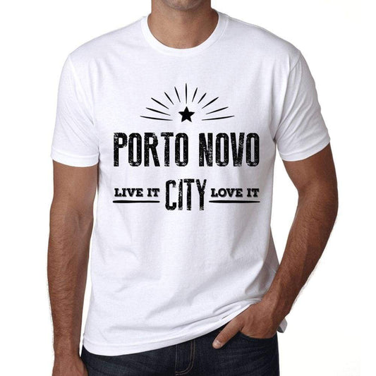 Mens Vintage Tee Shirt Graphic T Shirt Live It Love It Porto Novo White - White / Xs / Cotton - T-Shirt