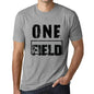 Mens Vintage Tee Shirt Graphic T Shirt One Field Grey Marl - Grey Marl / Xs / Cotton - T-Shirt