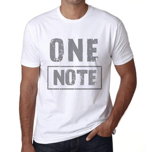 Mens Vintage Tee Shirt Graphic T Shirt One Note White - White / Xs / Cotton - T-Shirt