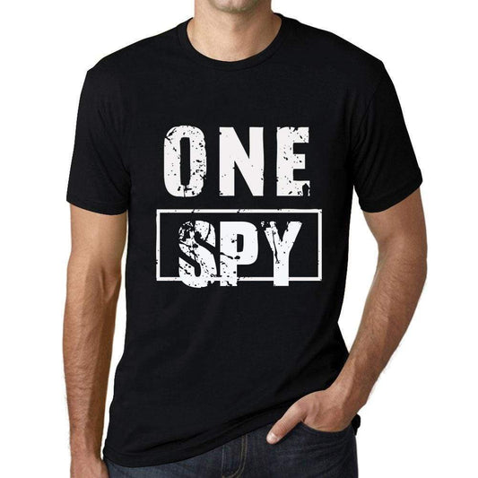 Mens Vintage Tee Shirt Graphic T Shirt One Spy Deep Black - Deep Black / Xs / Cotton - T-Shirt