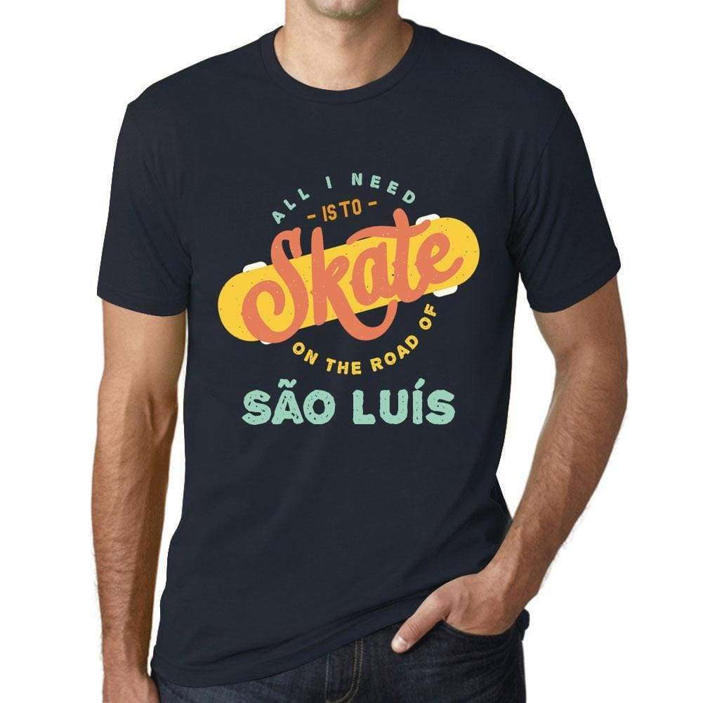 Mens Vintage Tee Shirt Graphic T Shirt São Luís Navy - Navy / Xs / Cotton - T-Shirt