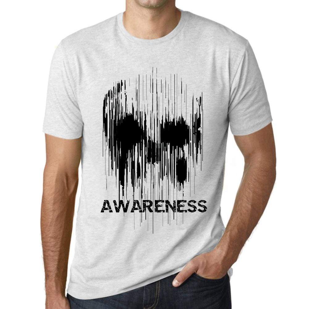 Mens Vintage Tee Shirt Graphic T Shirt Skull Awareness Vintage White - Vintage White / Xs / Cotton - T-Shirt