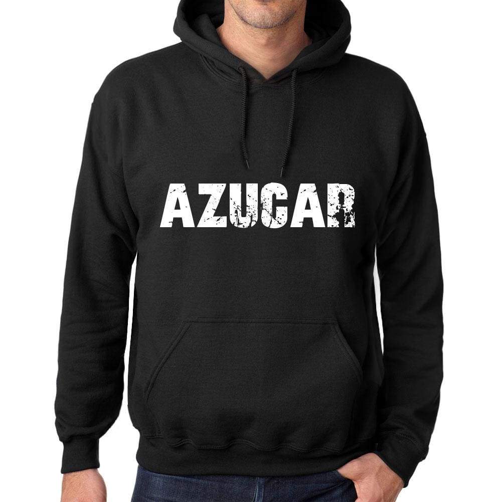 Mens Womens Unisex Printed Graphic Cotton Hoodie Soft Heavyweight Hooded Sweatshirt Pullover Popular Words Azucar Deep Black - Black / Xs /