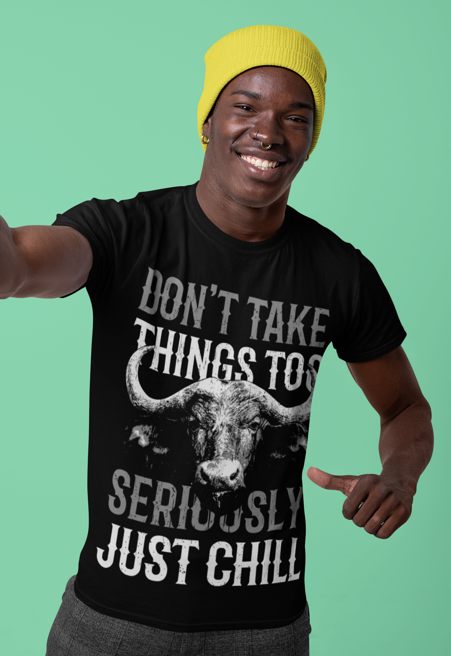 ULTRABASIC Men's T-Shirt Don't Take Things Too Seriously - American Buffalo