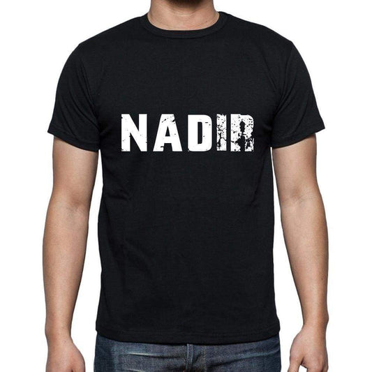 Nadir Mens Short Sleeve Round Neck T-Shirt 5 Letters Black Word 00006 - Casual