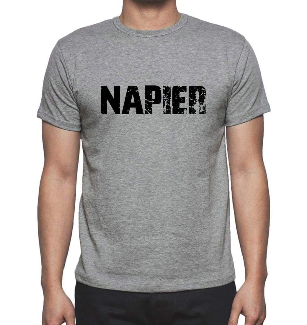 Napier Grey Mens Short Sleeve Round Neck T-Shirt 00018 - Grey / S - Casual