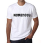 Numerous Mens T Shirt White Birthday Gift 00552 - White / Xs - Casual