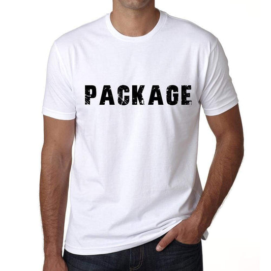 Package Mens T Shirt White Birthday Gift 00552 - White / Xs - Casual