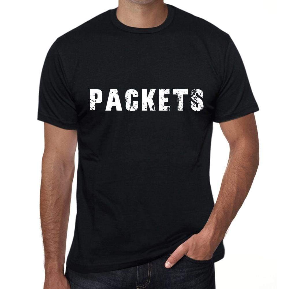 Packets Mens T Shirt Black Birthday Gift 00555 - Black / Xs - Casual