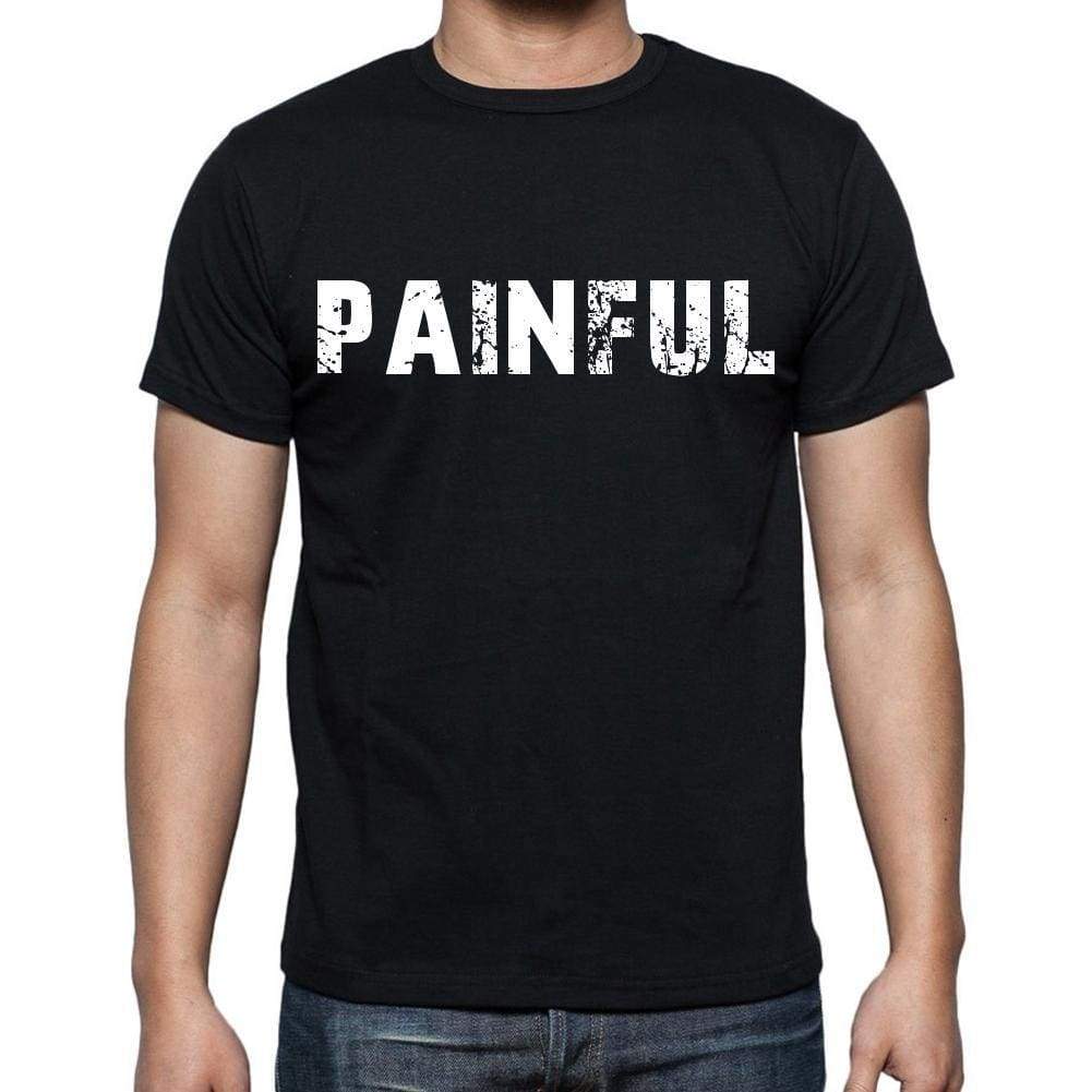 Painful Mens Short Sleeve Round Neck T-Shirt Black T-Shirt En