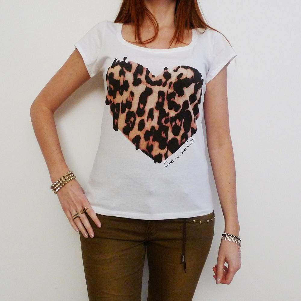 Panther Heart T-Shirt Short-Sleeve Top Celebrity