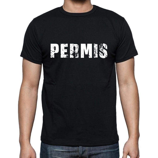 Permis French Dictionary Mens Short Sleeve Round Neck T-Shirt 00009 - Casual