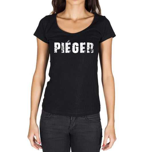 Piéger French Dictionary Womens Short Sleeve Round Neck T-Shirt 00010 - Casual