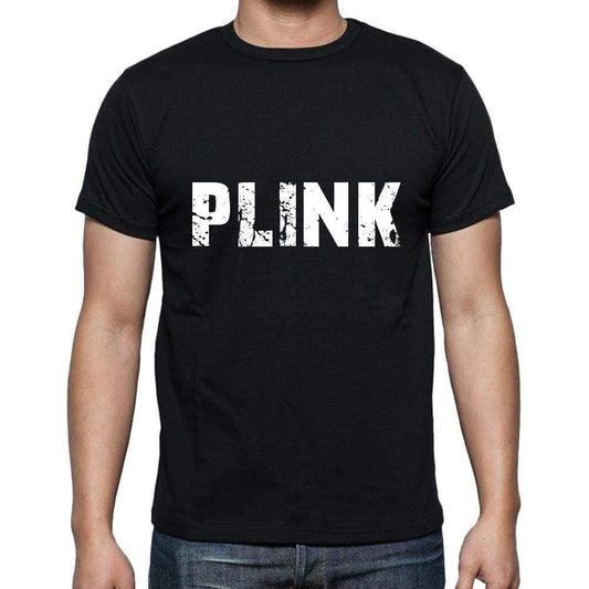 Plink Mens Short Sleeve Round Neck T-Shirt 5 Letters Black Word 00006 - Casual