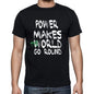 Power World Goes Round Mens Short Sleeve Round Neck T-Shirt 00082 - Black / S - Casual