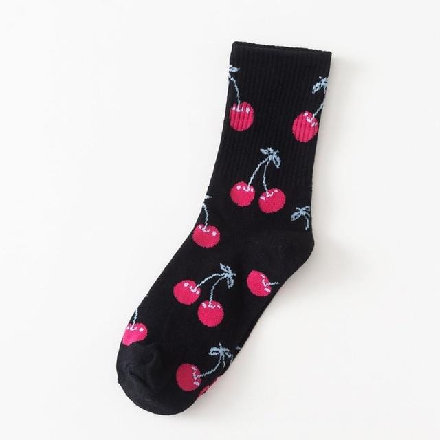 Socks Funny Cartoon Egg Sushi Leaf Avocado Dessert Cute Harajuku Happy Skate Street Hip Hop Vintage Casual Cotton Socks