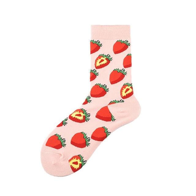 Socks Funny Cartoon Egg Sushi Leaf Avocado Dessert Cute Harajuku Happy Skate Street Hip Hop Vintage Casual Cotton Socks