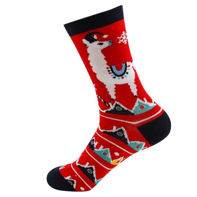 New Autumn winter new year Santa Claus Christmas Snow Elk Gift socks cotton socks men women size 102#3