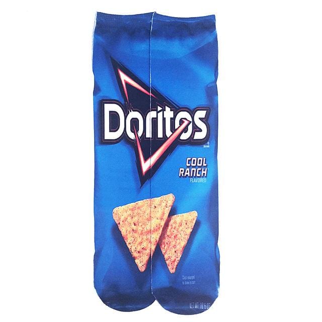 Fashion Unisex 3D Printing Men's Art Socks Autumn Potato Chips Funny Long Socks Men Cotton and Cool Gifts for Men 403