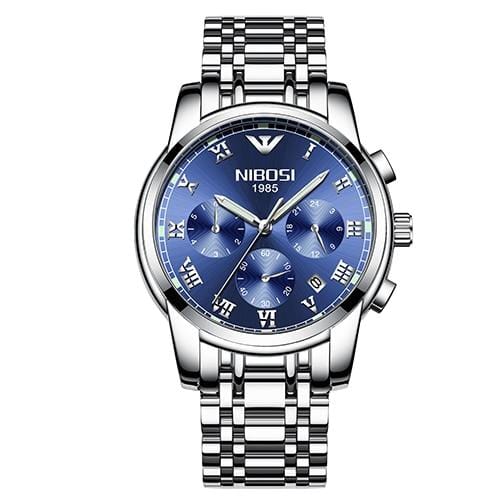 NIBOSI Blue Watch Men Watches Luxury Top Brand Mens Watch Relogio Masculino Navy Blue Military Army Analog Quartz Wrist Watches