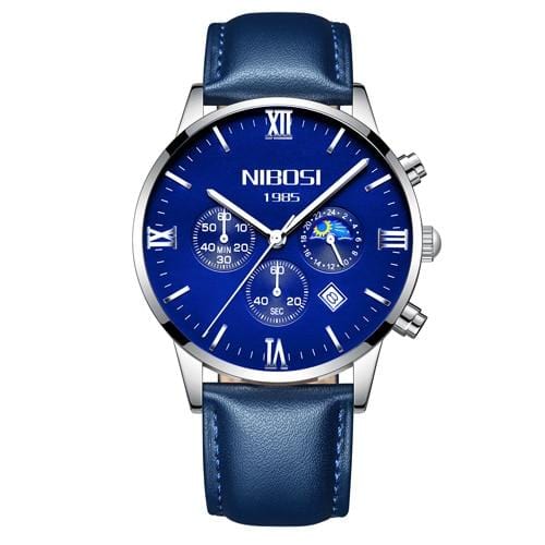 NIBOSI Blue Watch Men Watches Luxury Top Brand Mens Watch Relogio Masculino Navy Blue Military Army Analog Quartz Wrist Watches