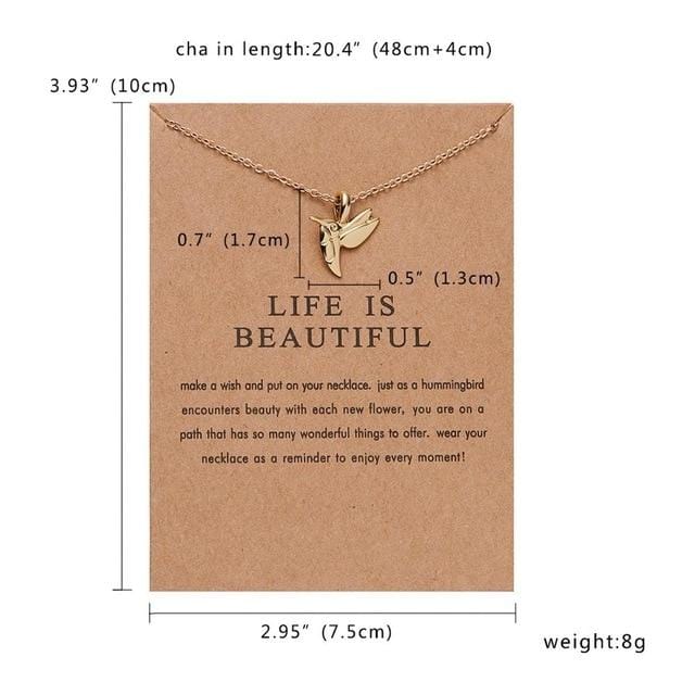 Rinhoo Butterfly Elephant Pearl Of Love Gold-color Pendant Necklaces Clavicle Chains Necklace Fashion Necklace Women Jewelry