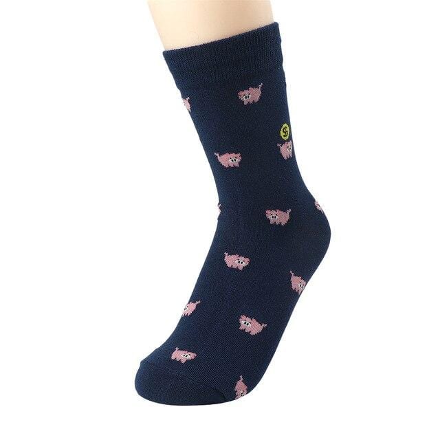 1 Pair Cute Small Animal Cartoon Socks Spring Autumn Cotton Casual Socks With Prints little piggy chausette femme