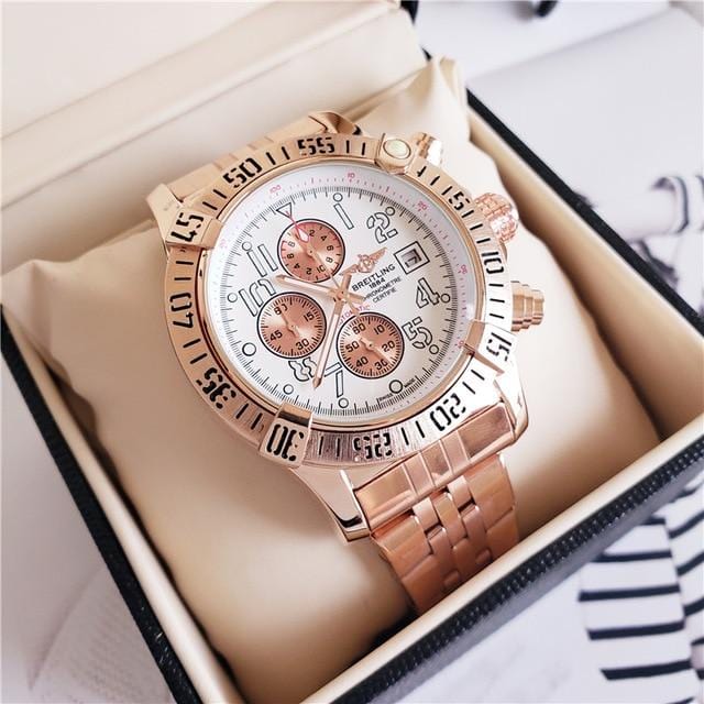 NEW Breitling Luxury Brand Mechanical Wristwatch Mens Watches Quartz Watch with Stainless Steel Strap relojes hombre automatic