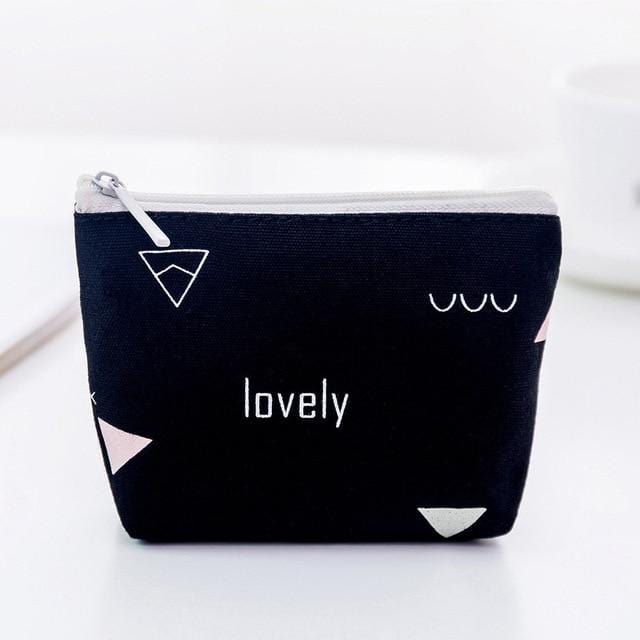 Mini Sanitary Napkin Bag Canvas Coin Purse Credit Card Holder Sanitary Pad Pouch Cosmetics Organizer Storage Bags Women Wallets