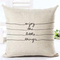 Letter Love Home Cushion Covers Linen Black White Pillow Cover Sofa Bed Nordic Decorative Pillow Case 45x45cm