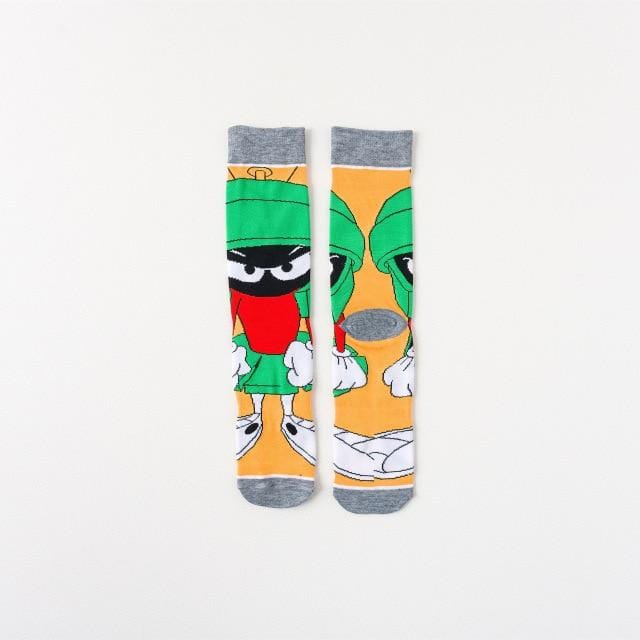 2020 Funny cartoon anime print socks rabbit duck fashion personalized novelty men women comfort breathable blue gray cotton sock