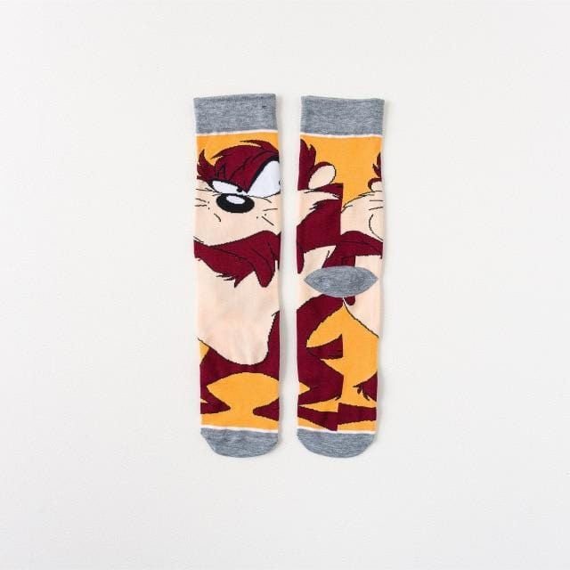 2020 Funny cartoon anime print socks rabbit duck fashion personalized novelty men women comfort breathable blue gray cotton sock