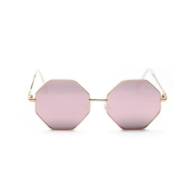 New Polygon Small Sunglasses Women Retro Round Metal Sun Glasses Men Brand Designer Hexagon Eyeglasses UV400