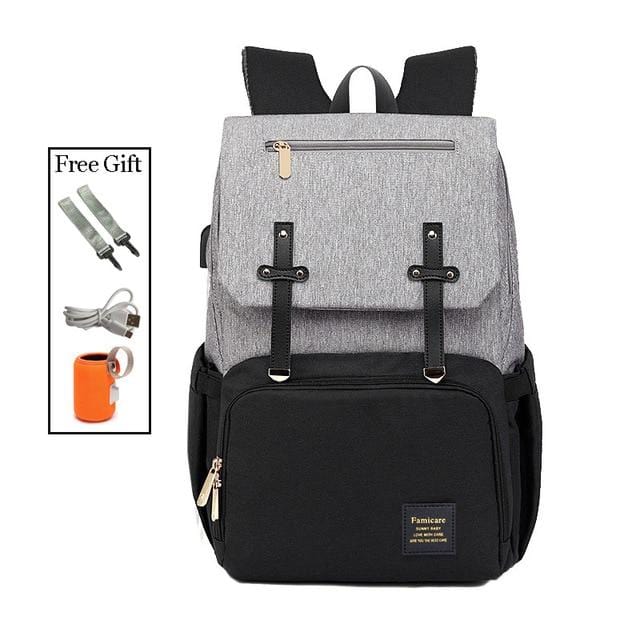 2019 Diaper Bag Mummy Daddy Backpack Baby Stroller Bag Waterproof Oxford Handbag Nursing Nappy Bag Kits USB Rechargeable Holder