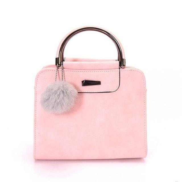 PU Leather Handbag For Women Girl Fashion Tassel Messenger Bags With Ball Bolsa Female Shoulder Bags Ladies Party Crossby Bag