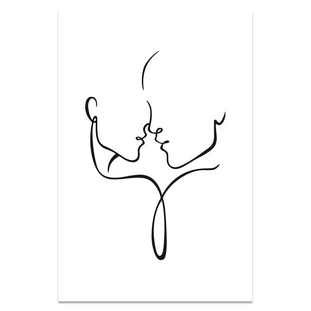 Nordic Minimalist Figures Line Art Sexy Woman Body Nude Wall Canvas Paintings Drawing Posters Prints Decoration for Livingroom