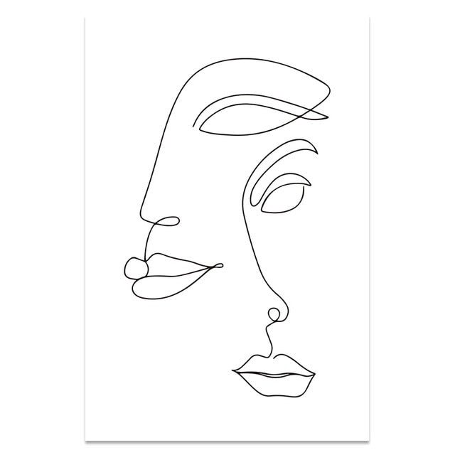 Nordic Minimalist Figures Line Art Sexy Woman Body Nude Wall Canvas Paintings Drawing Posters Prints Decoration for Livingroom