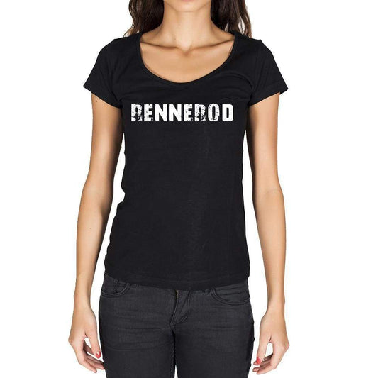 Rennerod German Cities Black Womens Short Sleeve Round Neck T-Shirt 00002 - Casual