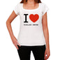 Richland Center I Love Citys White Womens Short Sleeve Round Neck T-Shirt 00012 - White / Xs - Casual