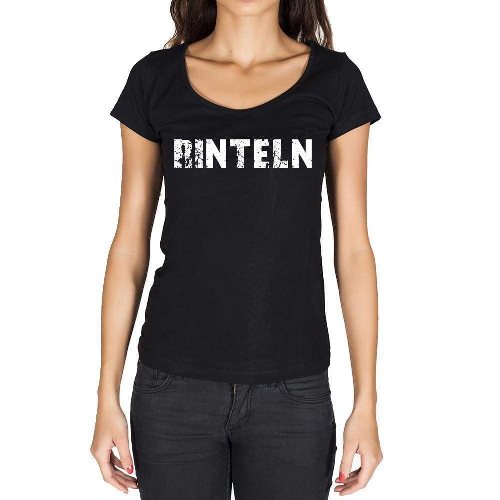 Rinteln German Cities Black Womens Short Sleeve Round Neck T-Shirt 00002 - Casual