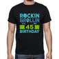 Rockin&rollin 45 Black Mens Short Sleeve Round Neck T-Shirt Gift T-Shirt 00340 - Black / S - Casual