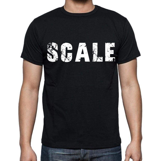 Scale White Letters Mens Short Sleeve Round Neck T-Shirt 00007